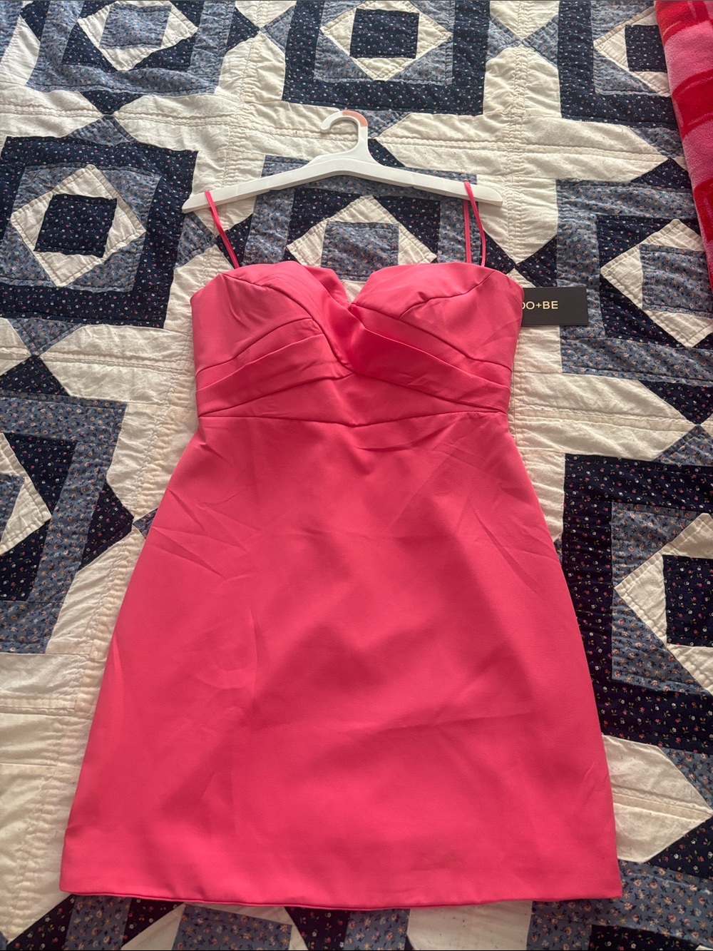 Bright Pink Sweetheart Bodycon Mini Dress